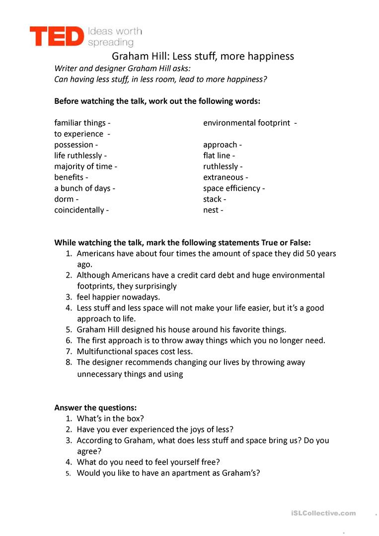 Let s Talk What Is The Secret Of Happiness Worksheet Free Esl 