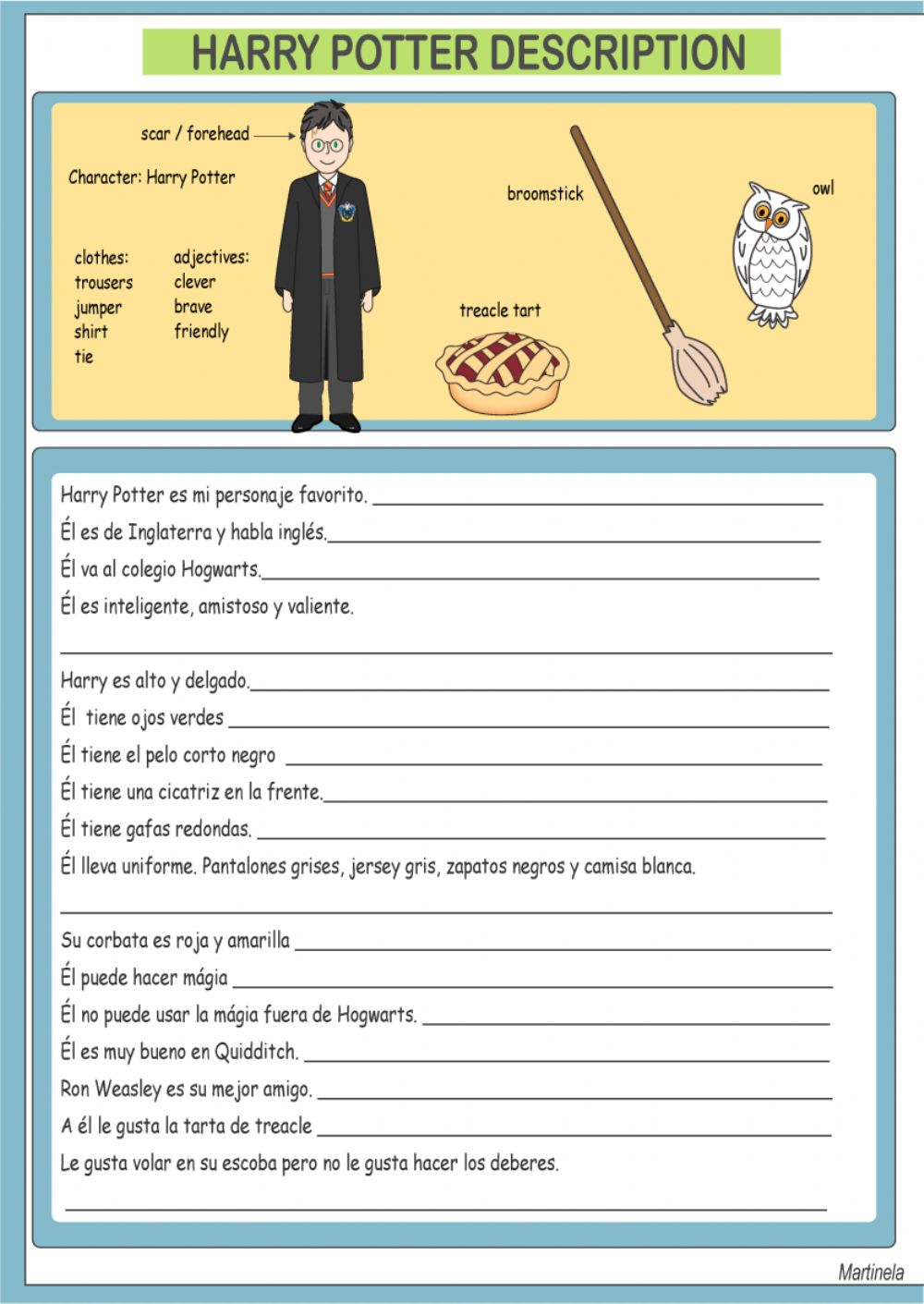 Harry Potter Present Simple Worksheet