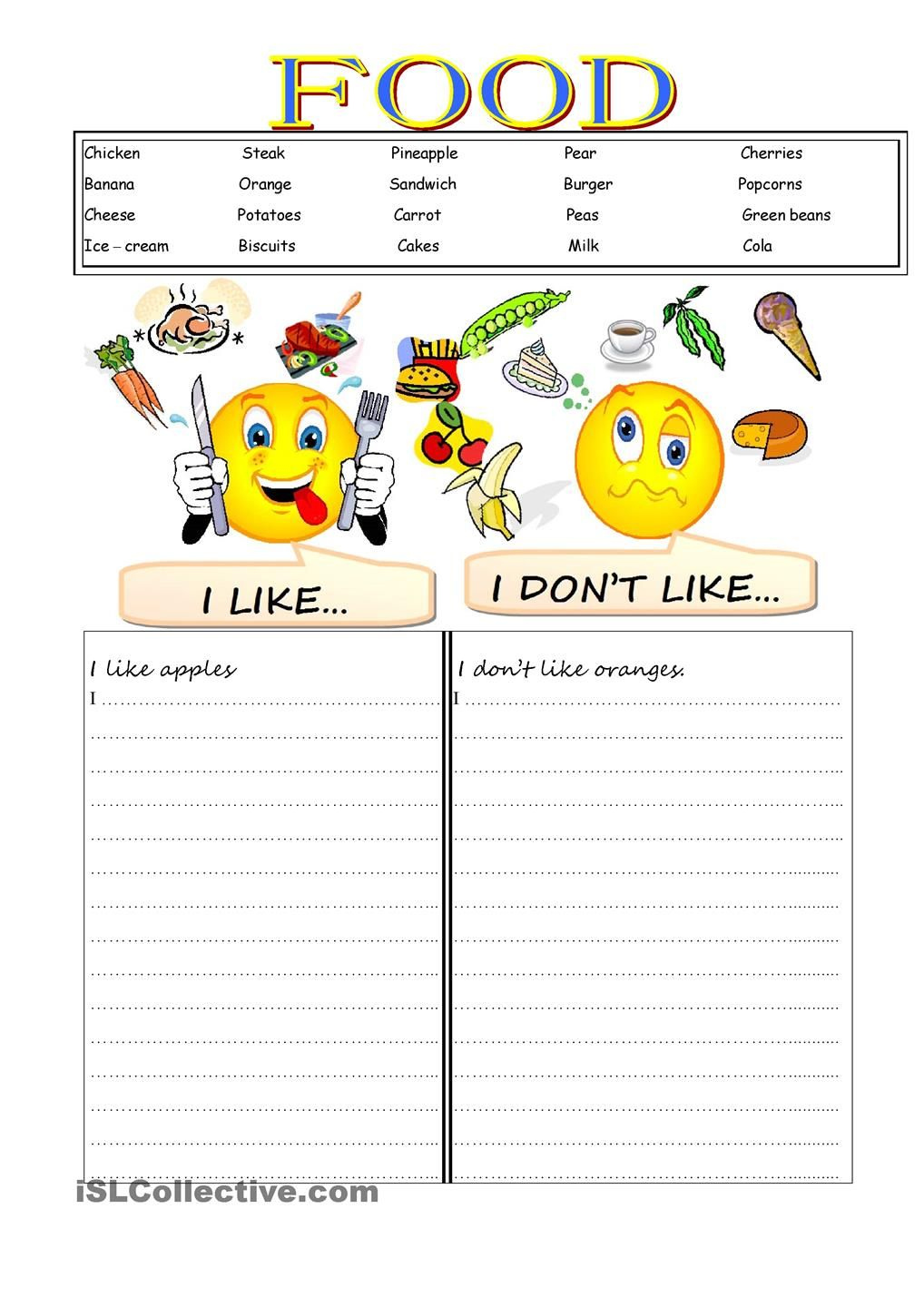 Likes And Dislikes English Activities For Kids English Lessons For 