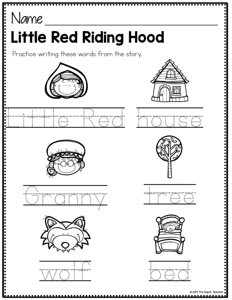 Little Red Riding Hood Worksheets Printable-159 | Lyana Worksheets