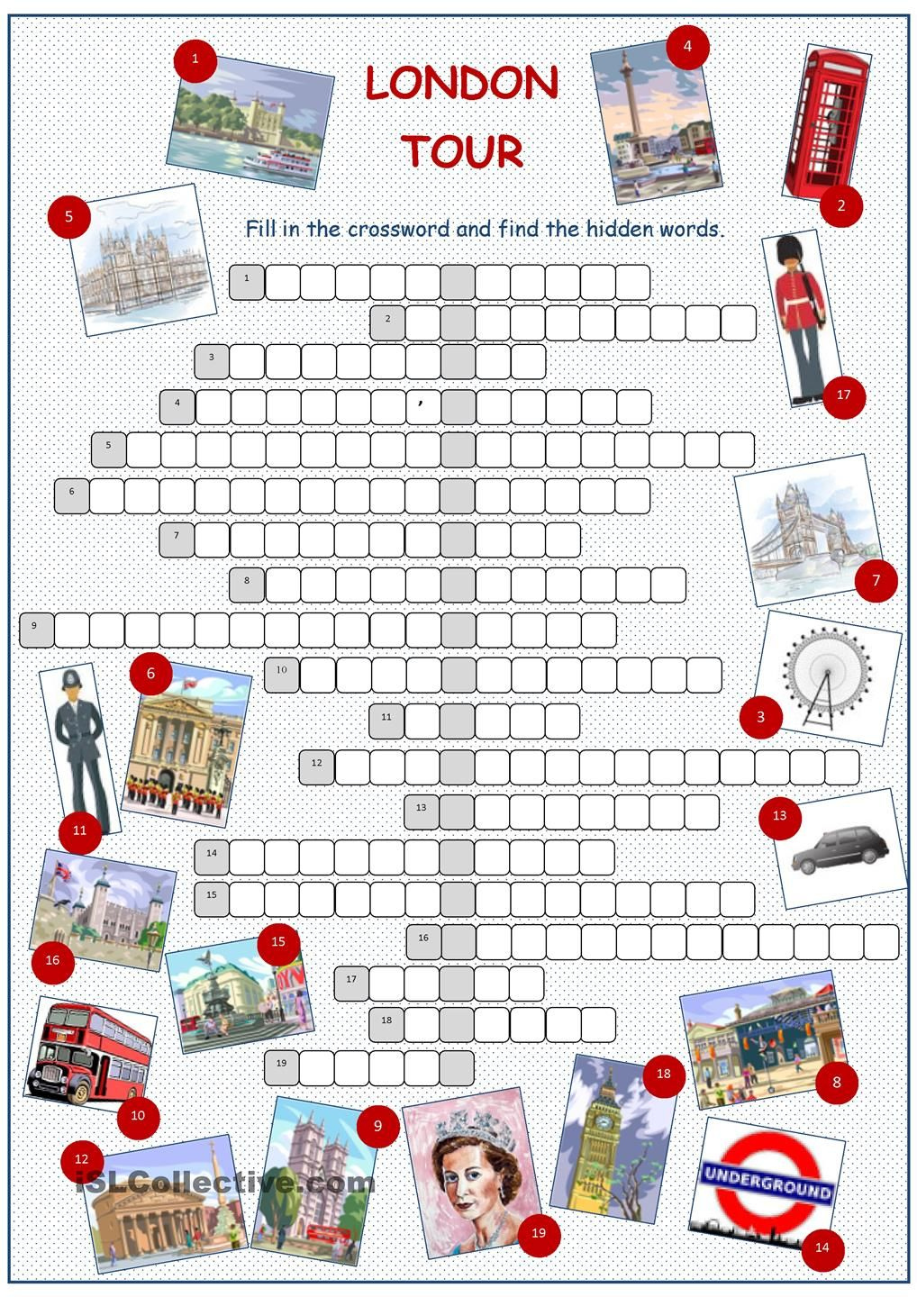 English Esl London Wordsearch Worksheets Most Downloaded Word 