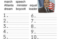 Martin Luther King Jr Worksheets