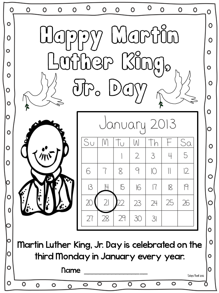 Flying Into First Grade Martin Luther King Jr Freebies Martin 