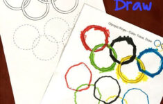 Olympic Rings Coloring Tracing Drawing Sheet Olympic Games For