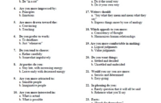 Quiz Worksheet Objective Personality Tests Study Free Printable