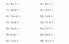 Positive And Negative Numbers Worksheet In 2020 Math Problems For