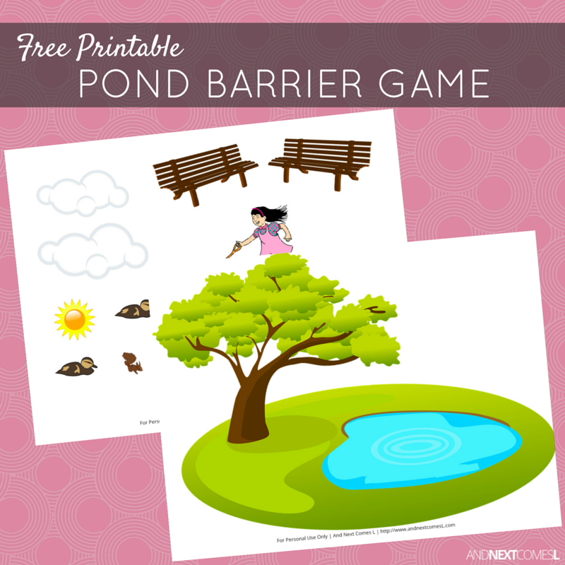 Free Printable Pond Barrier Game For Speech Therapy And Next Comes L