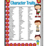 Printable Character Traits Worksheets 159