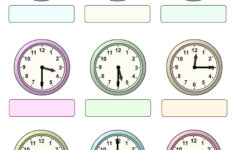 Clock Face Worksheet Kindergarten Coloring Sheets