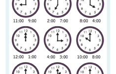 Wonderful Free Printable Worksheet Telling Time To The Hour Literacy