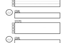 Printable Goal Setting Worksheet For High School Students Printable