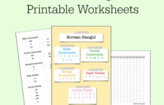 printable korean language worksheets 159 2 Korean Hangul Practice Printable Worksheets Language Learning Studying