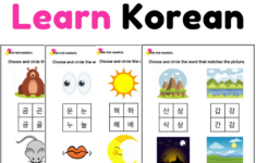 Free Korean Words Worksheet Learn Korean Korean Language Korean