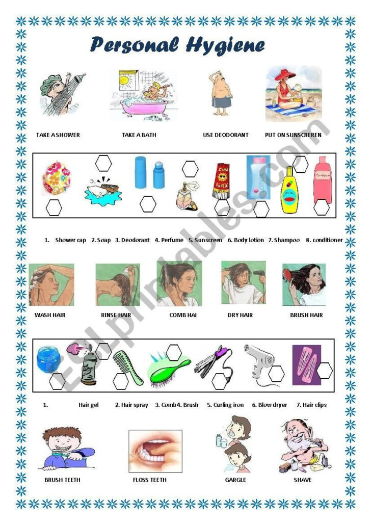 Printable Personal Hygiene Worksheets For Kids