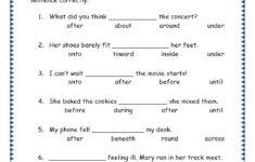 Grade 3 Grammar Topic 17 Prepositions Worksheets Lets Share Knowledge