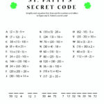 Printable Secret Code Worksheets 159