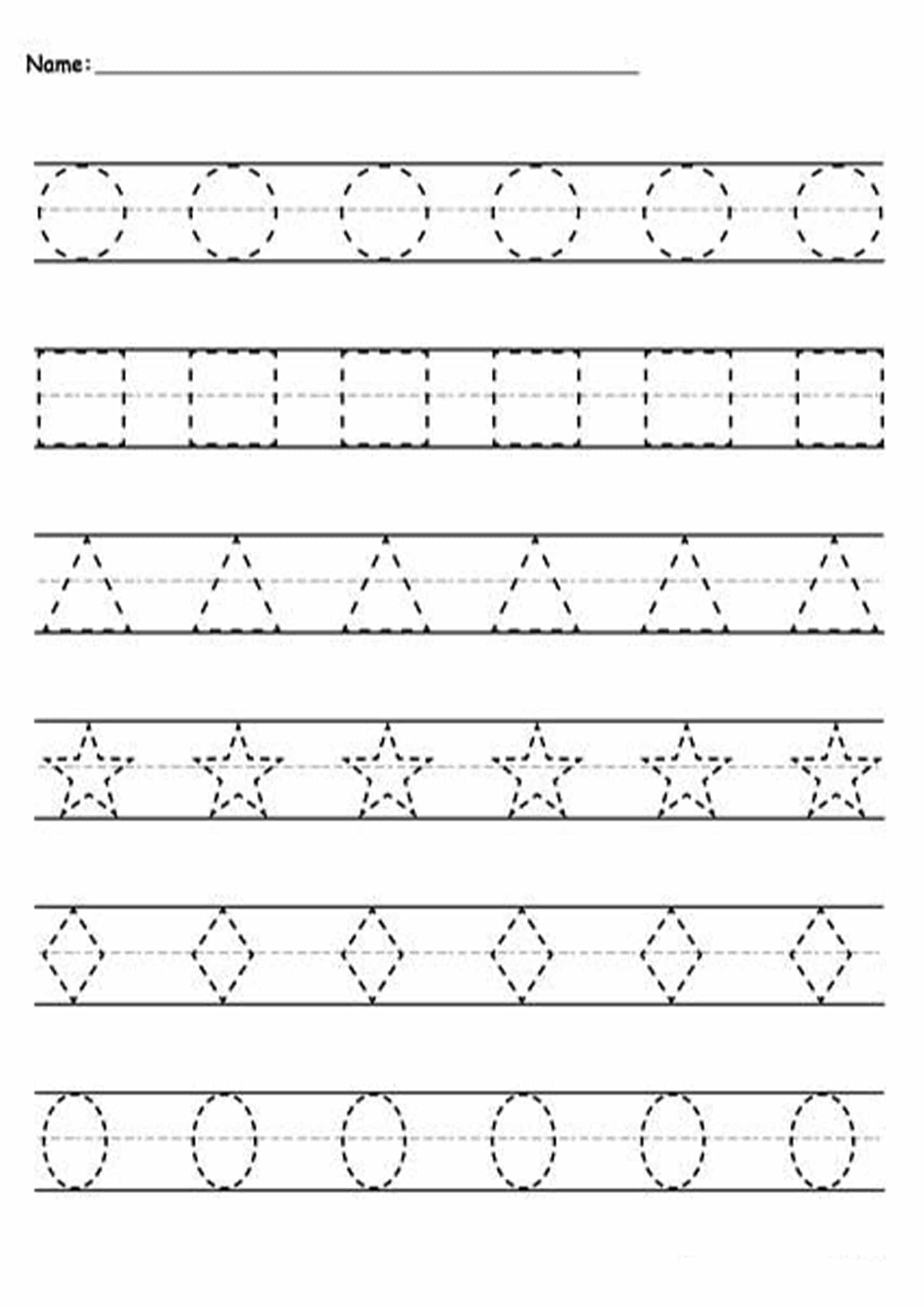 Tracing Worksheets For 3 Year Olds Shapes Name Tracing Generator Free