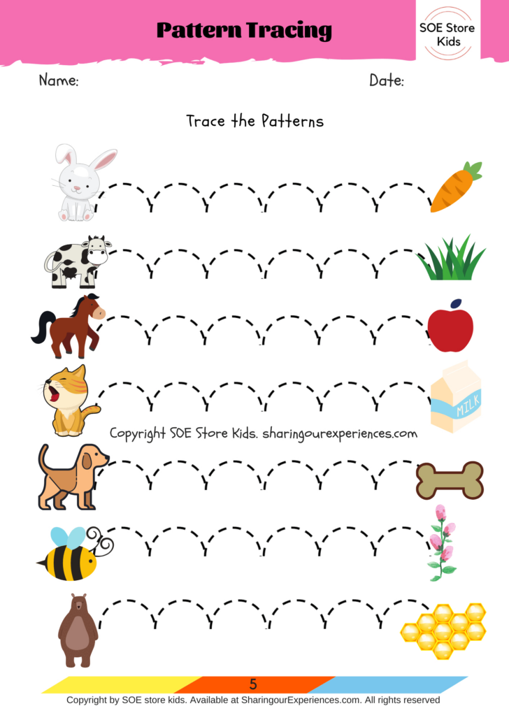 Printable Tracing Worksheets For 3 Year Olds