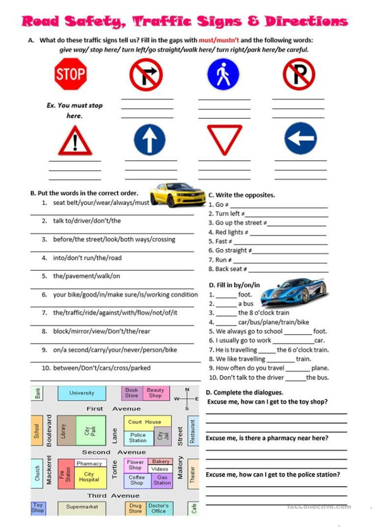 Printable Worksheets For Drivers Education