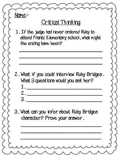 Ruby Bridges Writing Paper Https Www Nps Gov Chsc Learn Education 