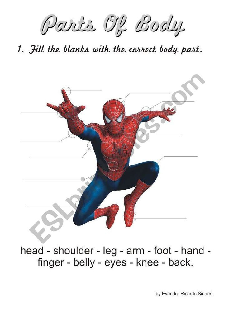 Spider Man Worksheet Vocabulary Skills English Lessons For Kids 