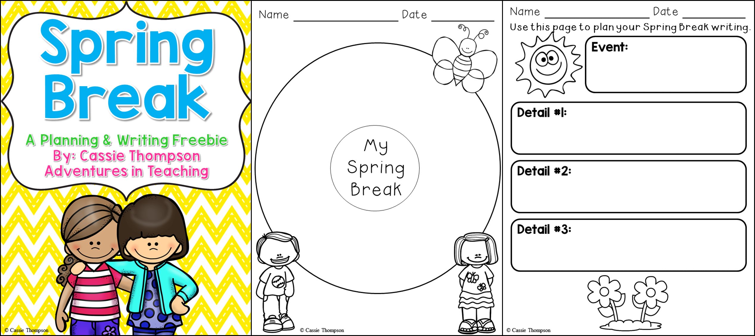 First Grade Worksheets For Spring Planning Playtime Spring Break 