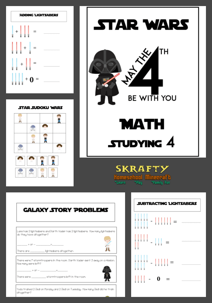 FREE Star Wars Math Printables SKrafty