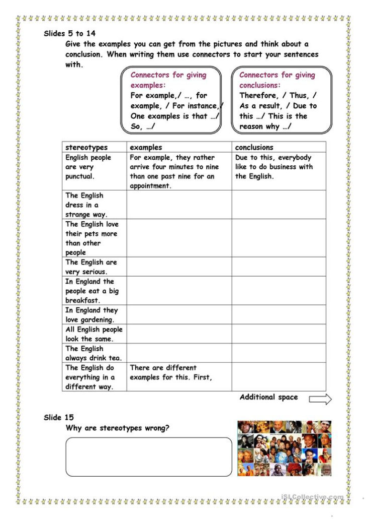 Stereotypes Printable Worksheets 159 Lyana Worksheets