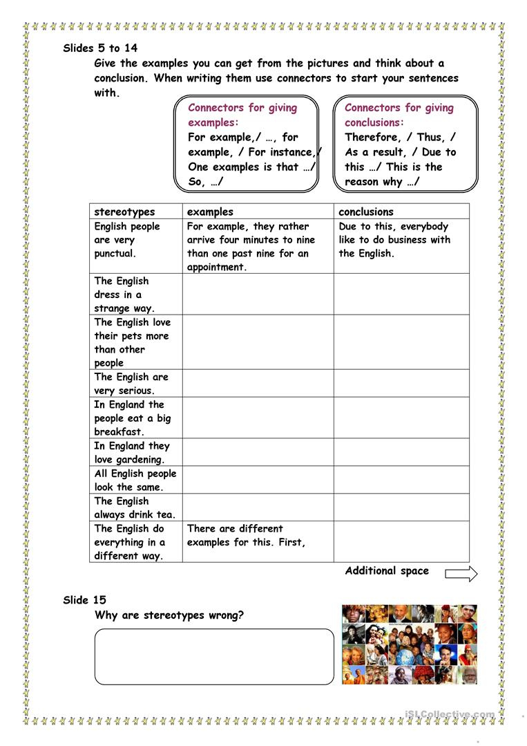 16 Free Esl Stereotypes Worksheets Stereotypes Printable Worksheets 