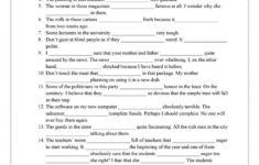 Subject Verb Agreement Printable Worksheets High School Printable