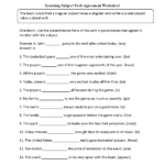 Subject Verb Agreement Printable Worksheets High School 159