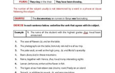 subject verb agreement printable worksheets high school 159 2 Subject Verb Agreement Worksheets High School Grammar TEST PREP