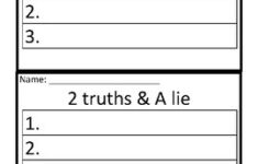 2 Truths And A Lie By Jen Patteson Teachers Pay Teachers