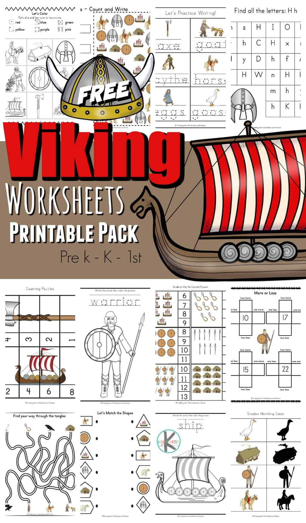 Viking Worksheets Printable Pack
