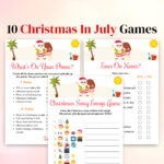 10 Printable Christmas In July Games Tropical Christmas Game Pack With Regard To Christmas In July Worksheets