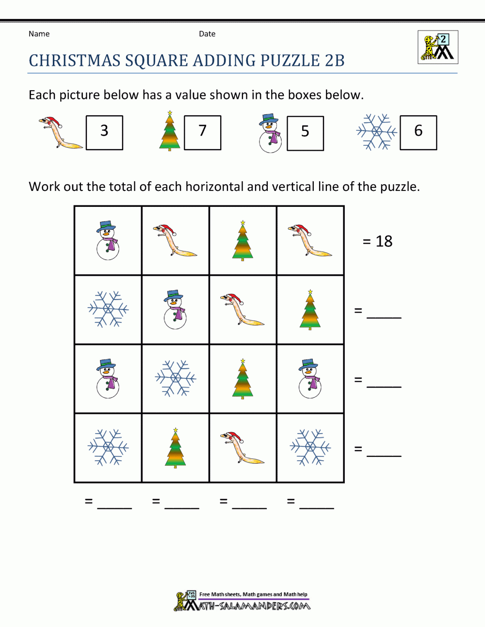 2Nd Grade Christmas Math Worksheets for 2nd Grade Christmas Math Worksheets Free