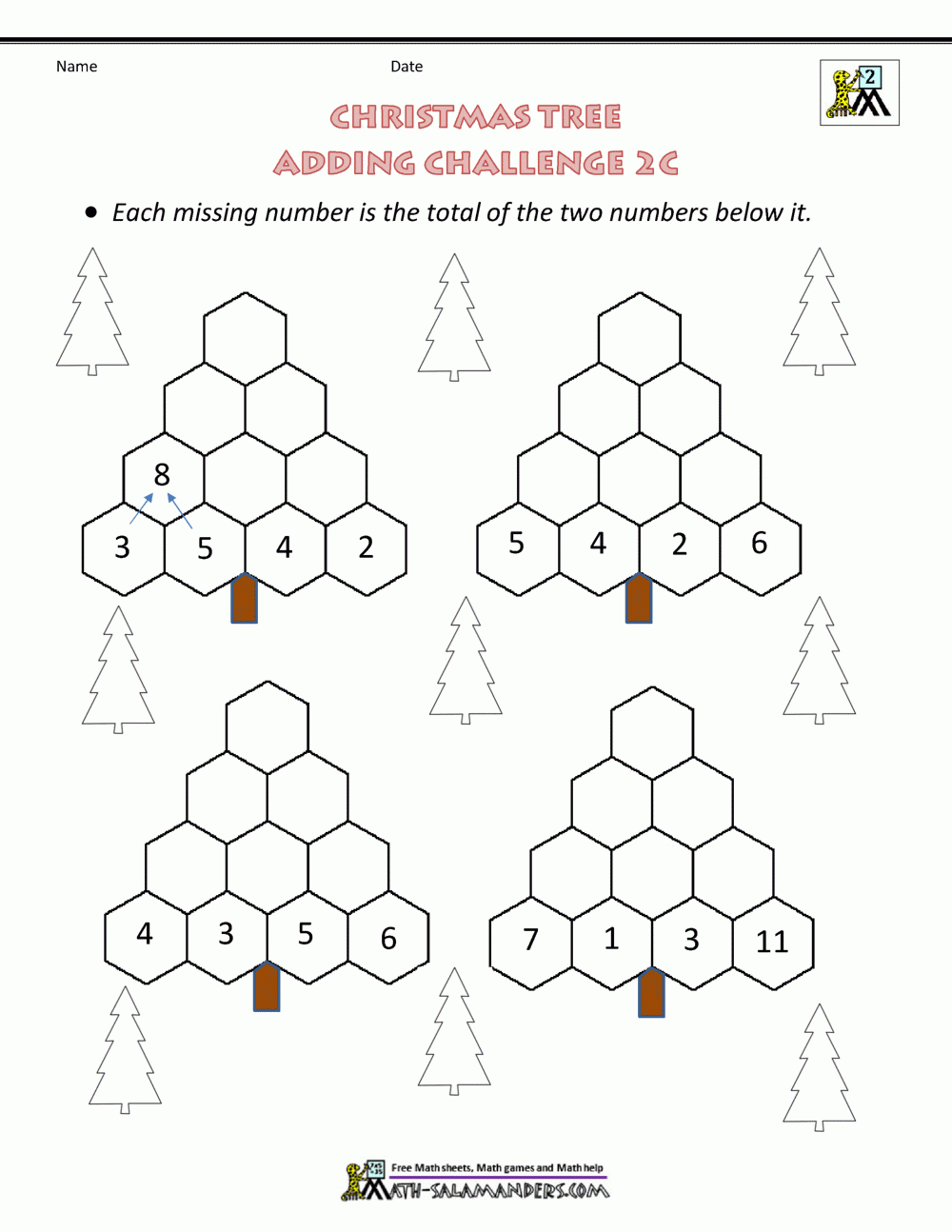 2Nd Grade Christmas Math Worksheets in 2Nd Grade Math Christmas Worksheets