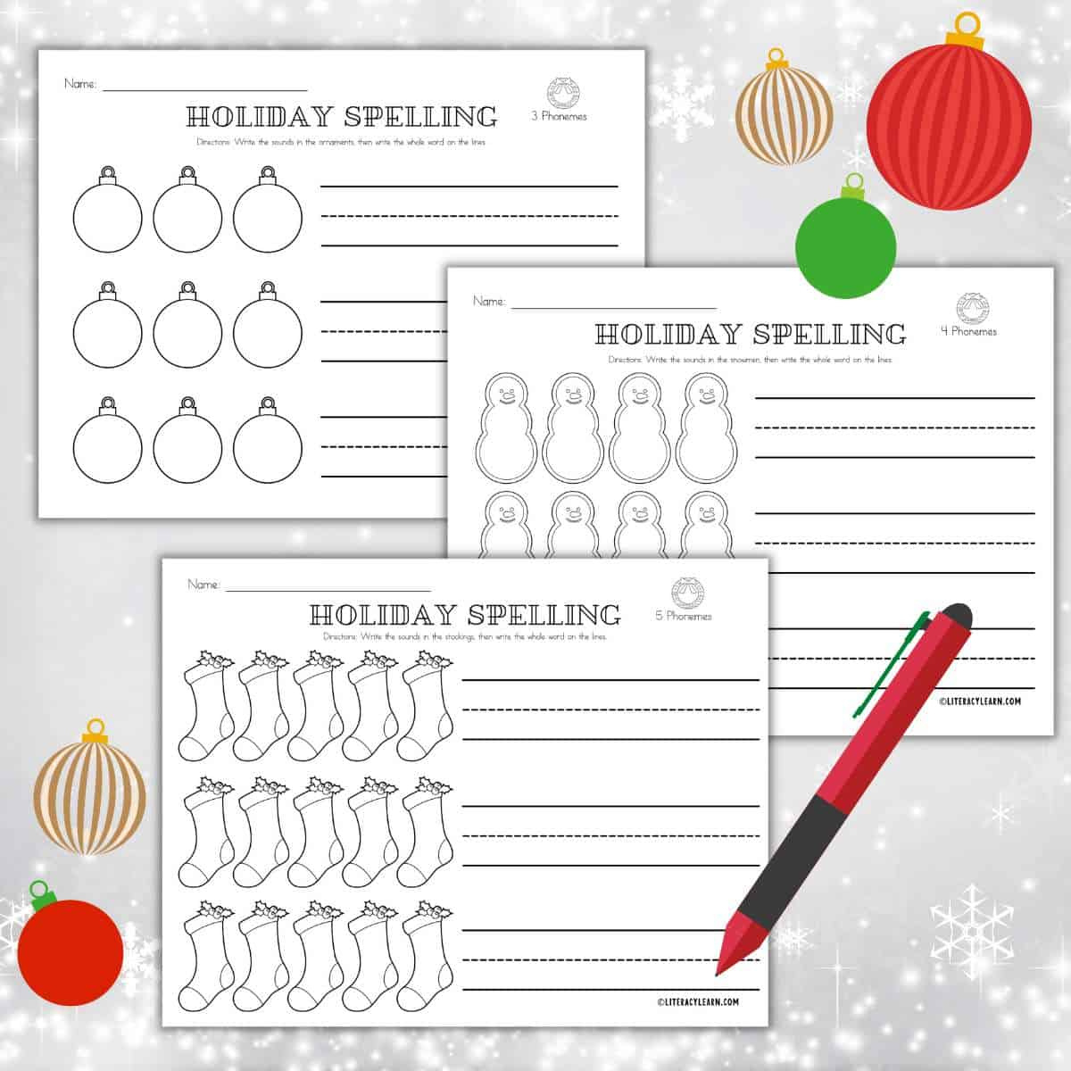 3 Free Holiday Word Mapping Worksheets - Literacy Learn pertaining to Christmas Map Skills Worksheet