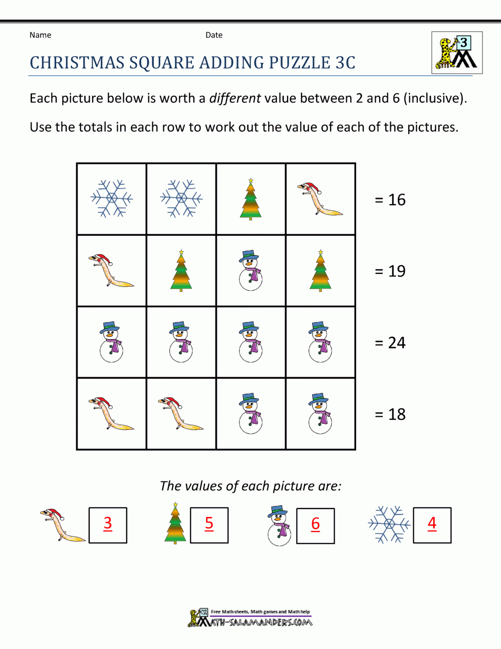 3Rd Grade Christmas Math Worksheets for Christmas 3rd Grade Worksheets