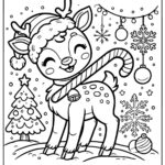 8 Free Reindeer Christmas Coloring Pages To Print Regarding Christmas Colouring Worksheet