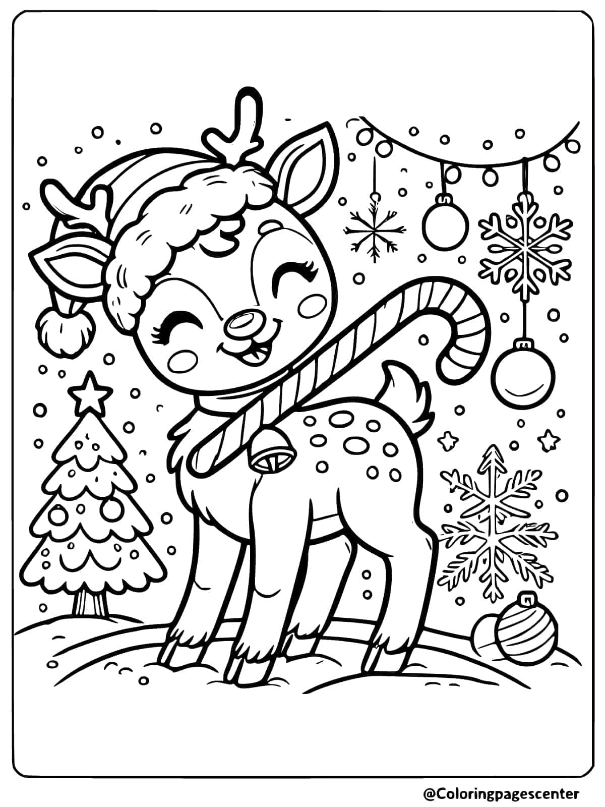 8 Free Reindeer Christmas Coloring Pages To Print regarding Christmas Colouring Worksheet