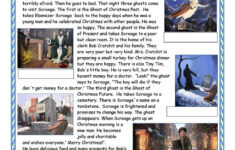 A Christmas Carol | Christmas Reading Comprehension, Reading for A Christmas Carol Worksheet