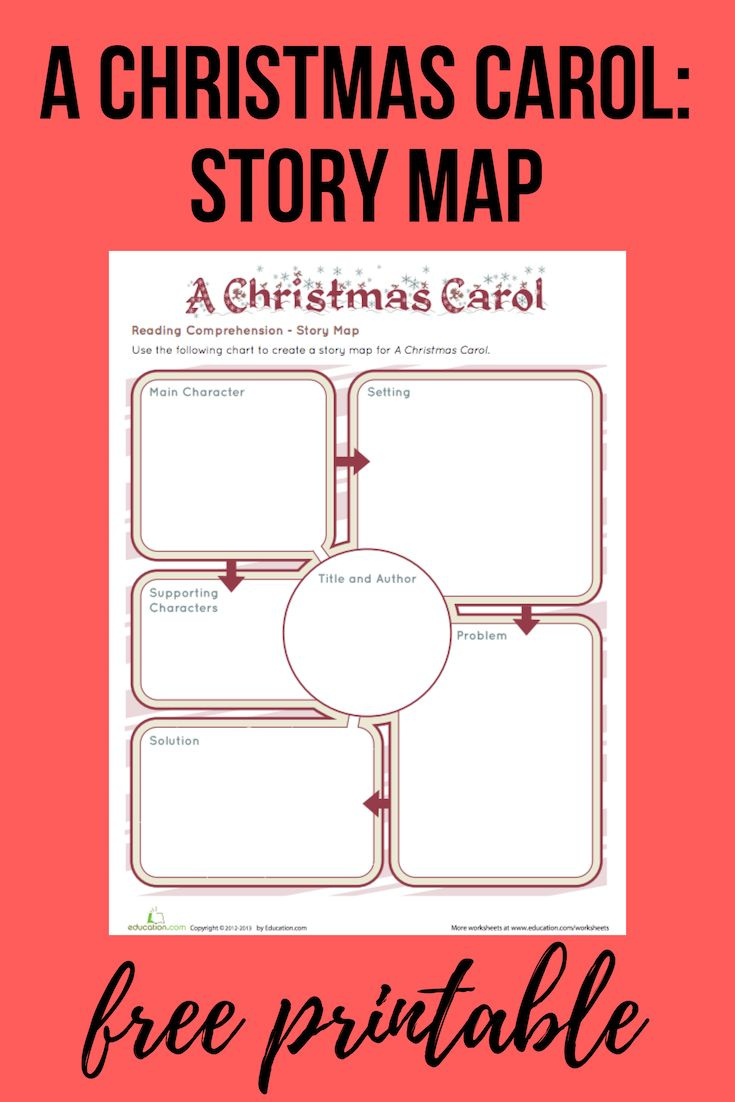 A Christmas Carol: Story Map | Worksheet | Education with A Christmas Carol Worksheets Printable