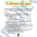 A Christmas Memorytruman Capote Close Reading Analysis Throughout A Christmas Memory Worksheet