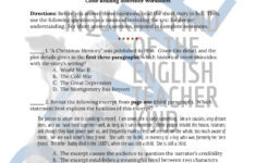A Christmas Memorytruman Capote Close Reading Analysis throughout A Christmas Memory Worksheet