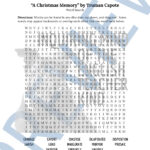 A Christmas Memorytruman Capote Vocabulary Games And Throughout A Christmas Memory Worksheet Answers