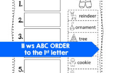 Abc Order Worksheets Christmas Alphabetical Order - Classful for Christmas Abc Order Worksheet