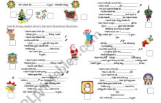 All I Want For Christmas Is You - Mariah Carey - Esl Worksheet throughout All I Want For Christmas Is You Worksheet