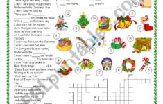 All I Want For Christmas Is You - Song - Esl Worksheetsilvia.patti within All I Want For Christmas Worksheet