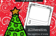 Alliteration: Christmas Edition in Christmas Alliterations Worksheet